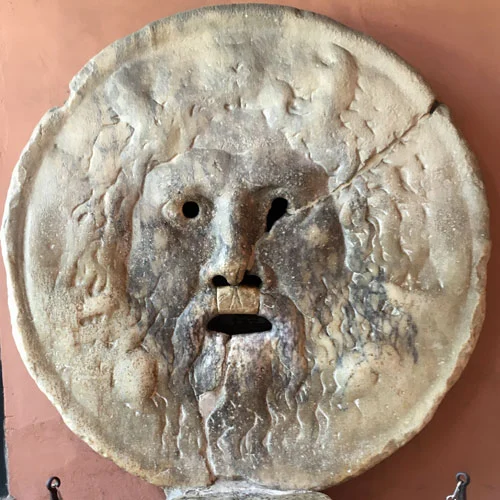 Roman mask in Santa-Maria-in Cosmedin Rome